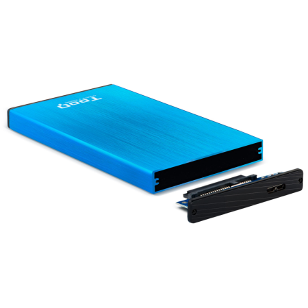 TooQ TQE-2527BL caja para disco duro externo Caja de disco duro (HDD) Negro, Azul 2.5″