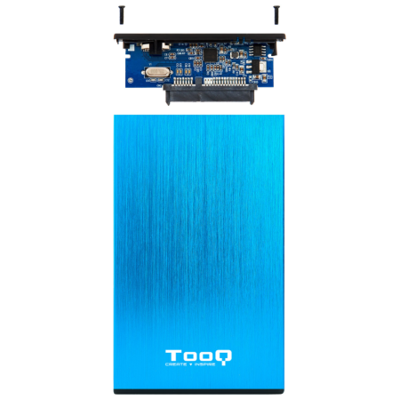 TooQ TQE-2527BL caja para disco duro externo Caja de disco duro (HDD) Negro, Azul 2.5″