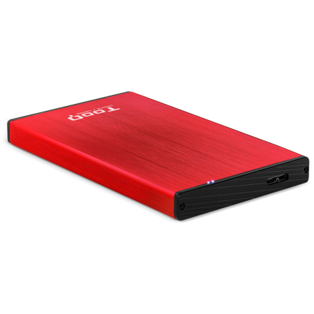 TooQ TQE-2527R caja para disco duro externo Caja de disco duro (HDD) Negro, Rojo 2.5″