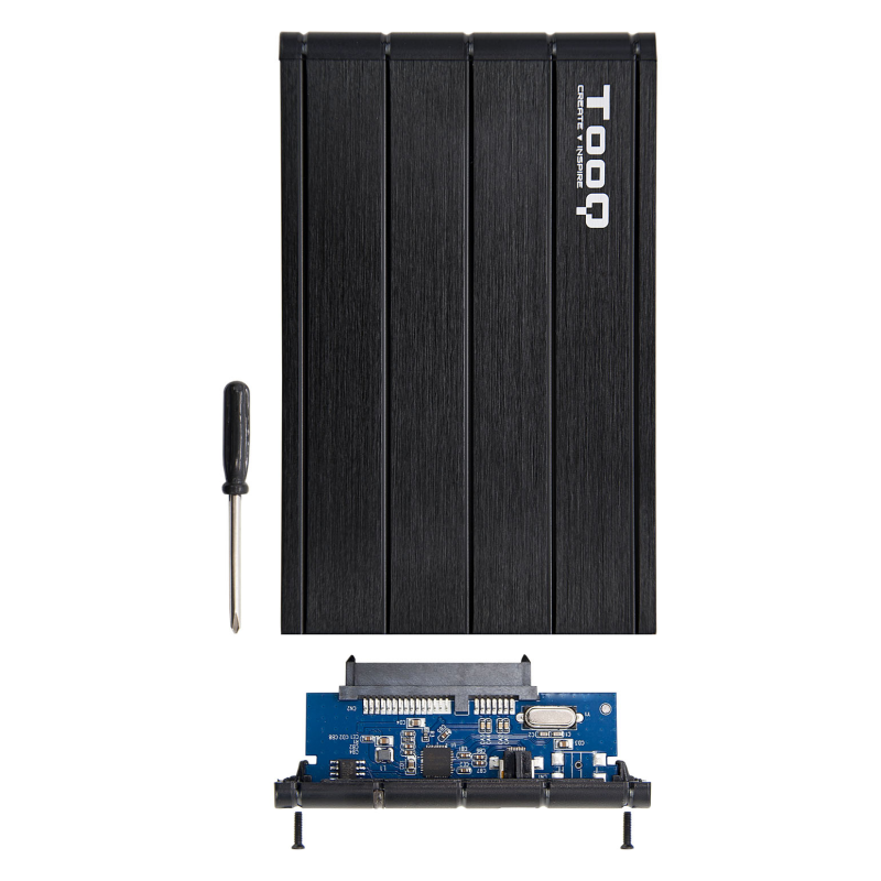 TooQ TQE-2530B caja para disco duro externo Caja de disco duro (HDD) Negro 2.5″