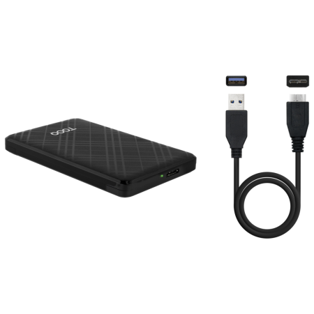 TooQ Caja Externa para Discos de 2,5” HDD/SSD, Negro
