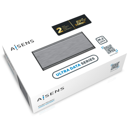 AISENS Caja Externa M.2 (NGFF) ASM2-007GRY SATA A USB3.1 Gen1, Gris