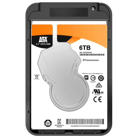AISENS Caja Externa 2,5? 9.5mm SATA a USB3.0/USB3.1 Gen1, Negra