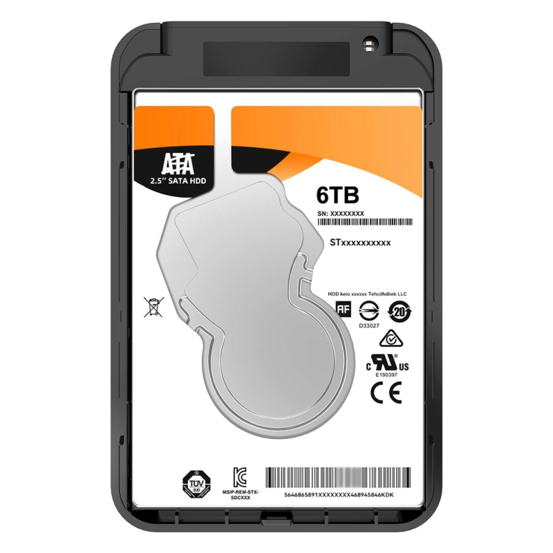 AISENS Caja Externa 2,5? 9.5mm SATA a USB3.0/USB3.1 Gen1, Negra