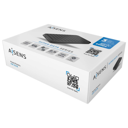AISENS Caja Externa 2,5? 9.5mm SATA a USB3.0/USB3.1 Gen1, Negra