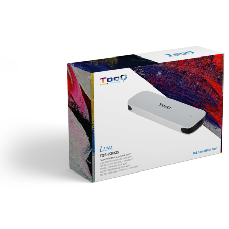 TooQ Caja Externa para SSD M.2 NGFF, Plata
