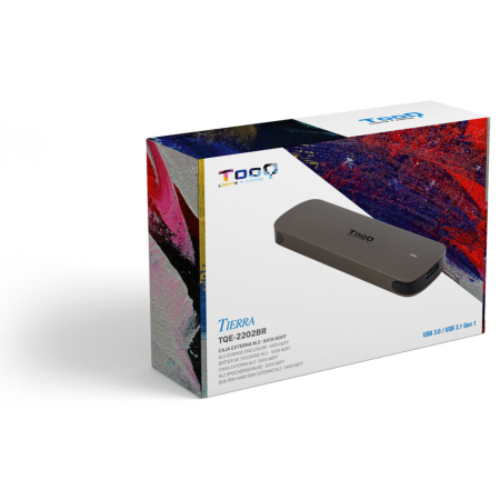 TooQ Caja Externa para SSD M.2 NGFF, Marrón