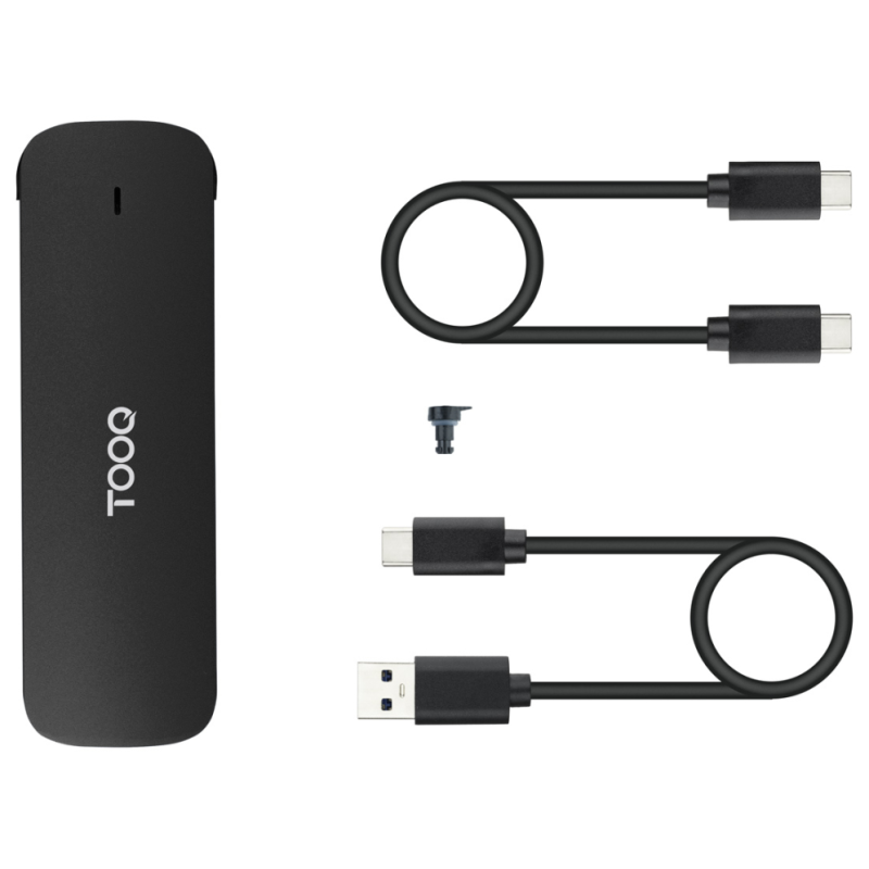 TooQ Caja Externa para SSD M.2 NVMe, Negro