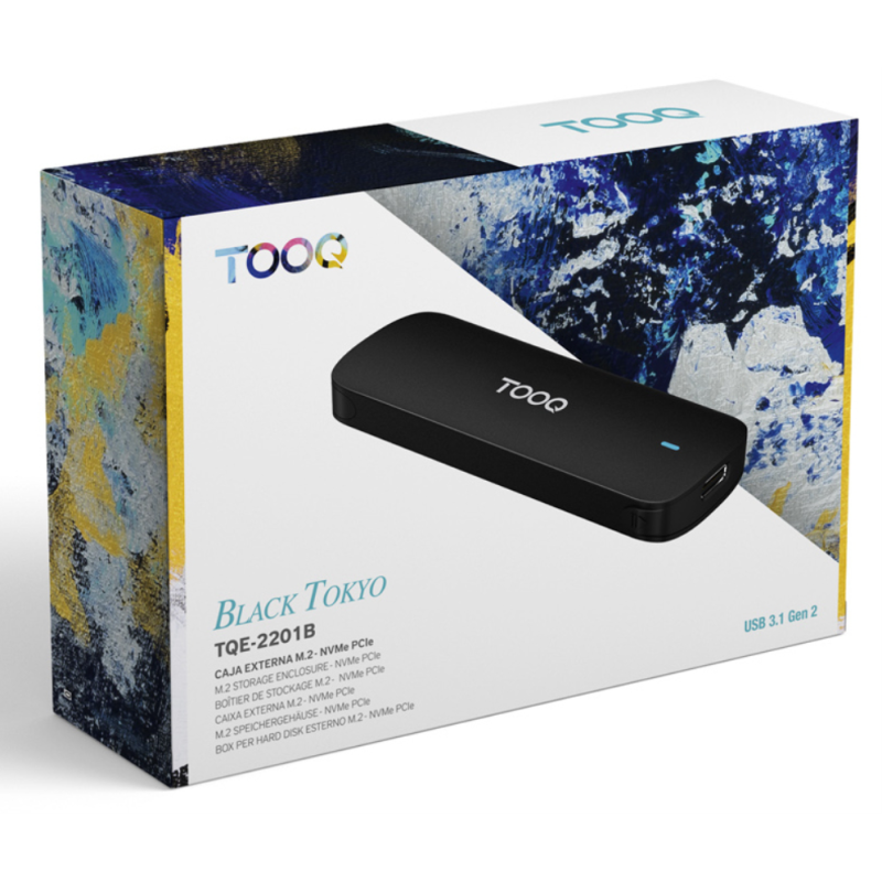 TooQ Caja Externa para SSD M.2 NVMe, Negro