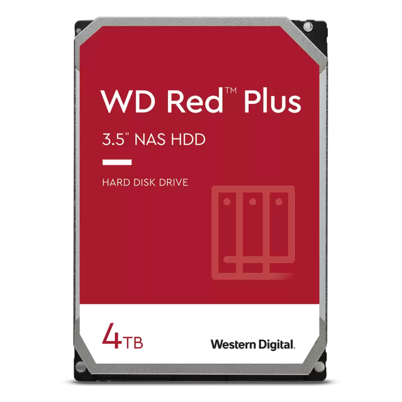 Western Digital Red Plus disco duro interno 4 TB 5400 RPM 256 MB 3.5″ Serial ATA III