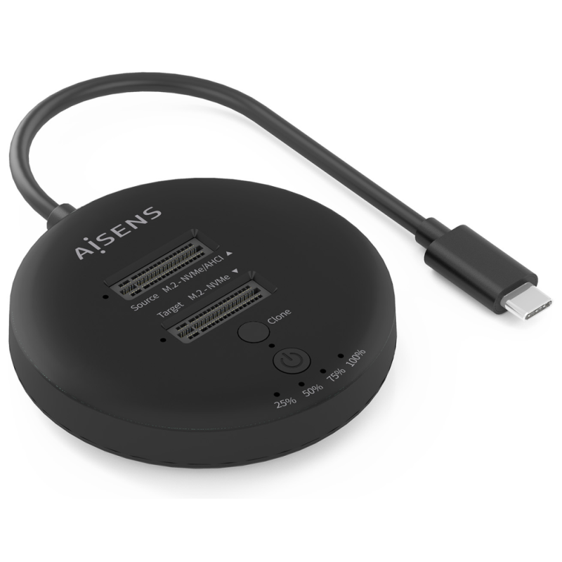 AISENS ASDS-2M2N05-BK base de conexión para disco duro USB 3.2 Gen 2 (3.1 Gen 2) Type-C