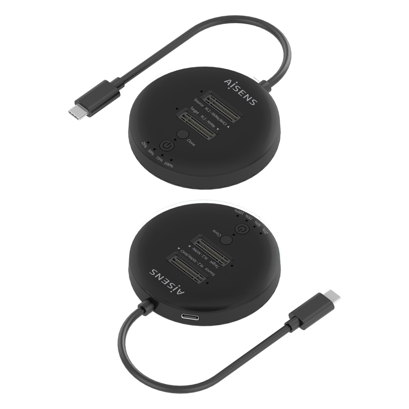AISENS ASDS-2M2N05-BK base de conexión para disco duro USB 3.2 Gen 2 (3.1 Gen 2) Type-C