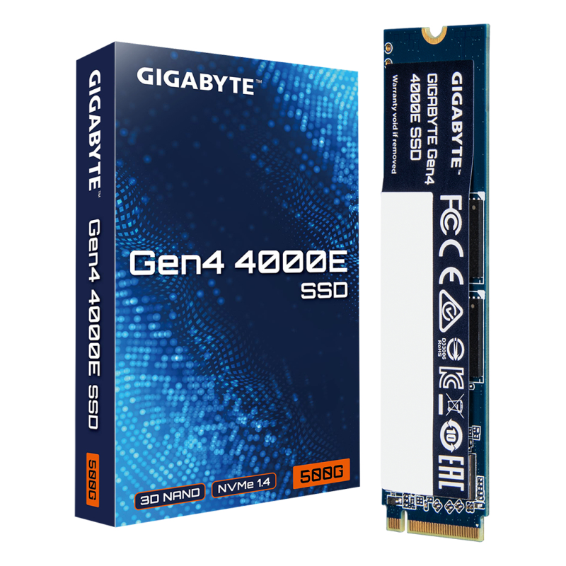 GIGABYTE Gen4 4000E 500 GB M.2 PCI Express 4.0 NVMe 3D NAND