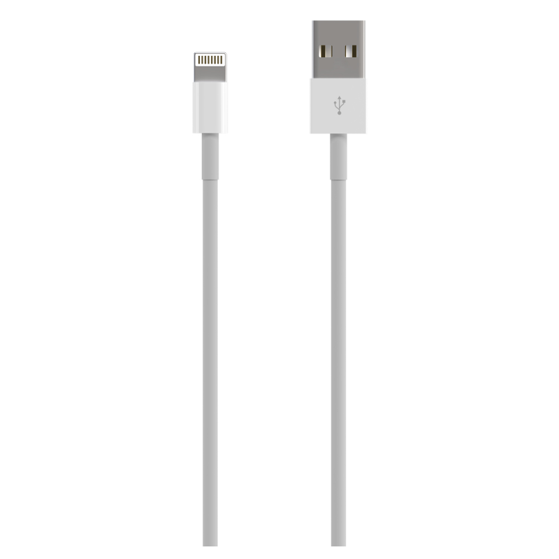 AISENS Cable Lightning A USB 2.0, Lightning/M-USB A/M, Blanco, 0.5 m