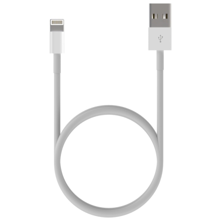 AISENS Cable Lightning A USB 2.0, Lightning/M-USB A/M, Blanco, 0.5 m