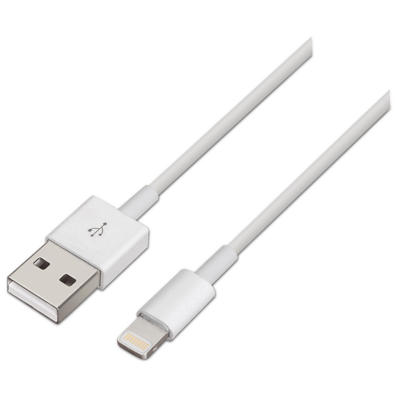 AISENS A102-0036 cable de conector Lightning 2 m Blanco