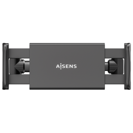 AISENS Soporte Coche Ajustable (1 Pivote) Para Reposacabezas Para Telefono / Tablet, Negro