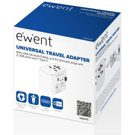 Ewent EW1475 cargador de dispositivo móvil Blanco