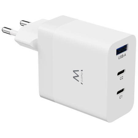 Ewent EW1323 cargador de dispositivo móvil Universal Blanco Corriente alterna Carga rápida Interior