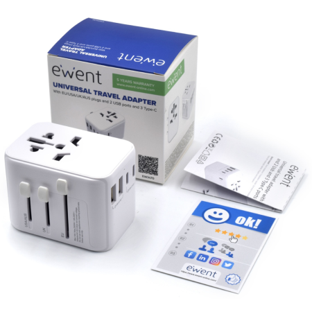 Ewent EW1470 cargador de dispositivo móvil Blanco
