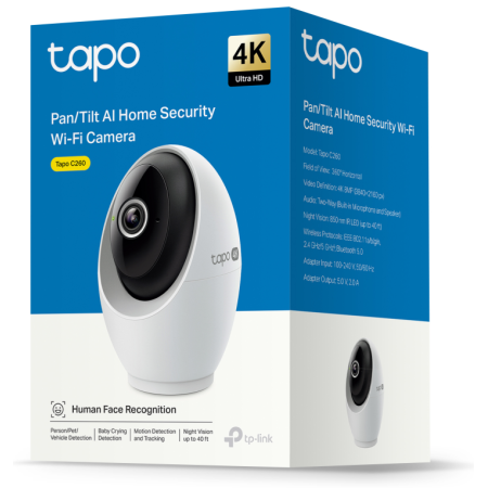 TP-Link Tapo C260 Cámara de seguridad IP Interior 3840 x 2160 Pixeles Techo/Pared/Escritorio