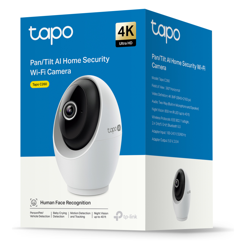 TP-Link Tapo C260 Cámara de seguridad IP Interior 3840 x 2160 Pixeles Techo/Pared/Escritorio