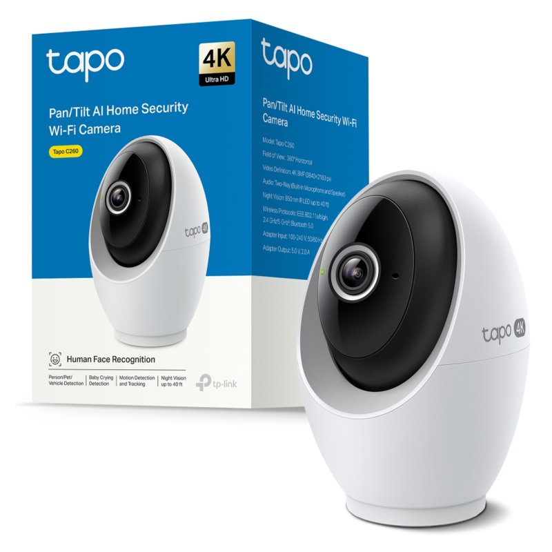 TP-Link Tapo C260 Cámara de seguridad IP Interior 3840 x 2160 Pixeles Techo/Pared/Escritorio
