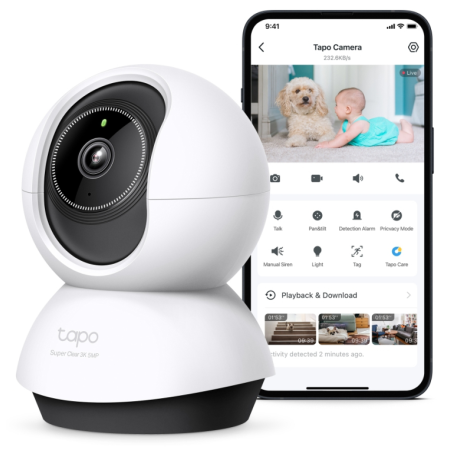 TP-Link Tapo TC74 cámara de vigilancia Bombilla Cámara de seguridad IP Interior 2880 x 1620 Pixeles Techo/Escritorio