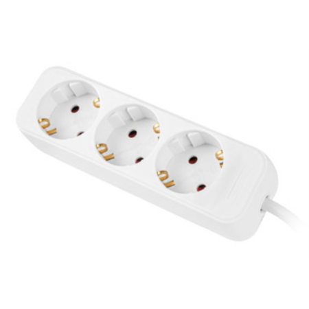 Lanberg PS0-03F-0150-W base múltiple 1,5 m 3 salidas AC Interior Blanco