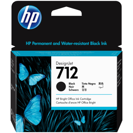 HP Cartucho de Tinta DesignJet 712 negro de 80 ml