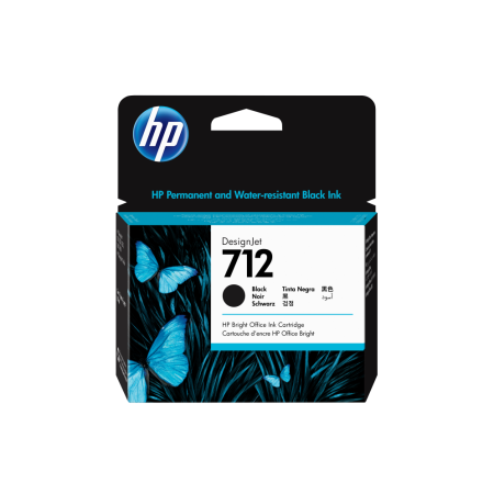 HP Cartucho de Tinta DesignJet 712 negro de 80 ml