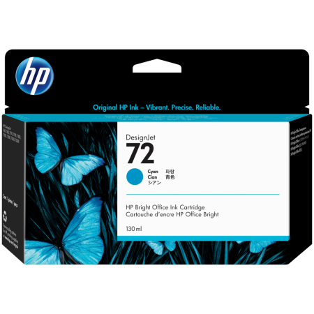 HP Cartucho de tinta DesignJet 72 cian de 130 ml