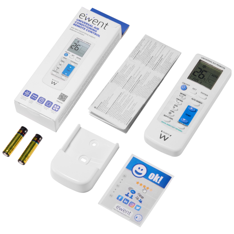 Ewent EW1579 mando a distancia Aire Acondicionado Botones