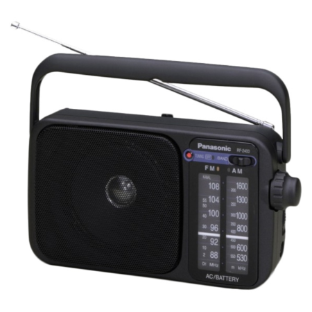 Panasonic RF-2400D Portátil Analógica Negro