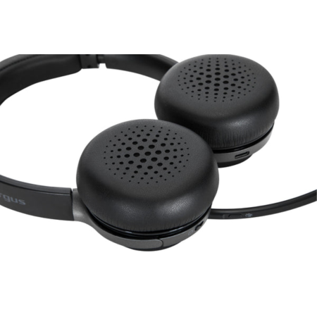 Targus AEH104GL auricular y casco Auriculares Inalámbrico y alámbrico Diadema Llamadas/Música USB Tipo C Bluetooth Negro