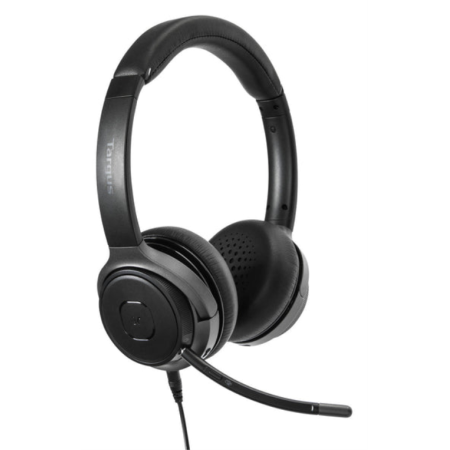 Targus AEH104GL auricular y casco Auriculares Inalámbrico y alámbrico Diadema Llamadas/Música USB Tipo C Bluetooth Negro