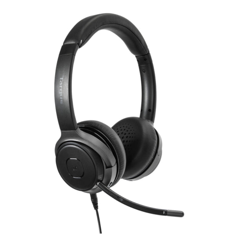 Targus AEH104GL auricular y casco Auriculares Inalámbrico y alámbrico Diadema Llamadas/Música USB Tipo C Bluetooth Negro