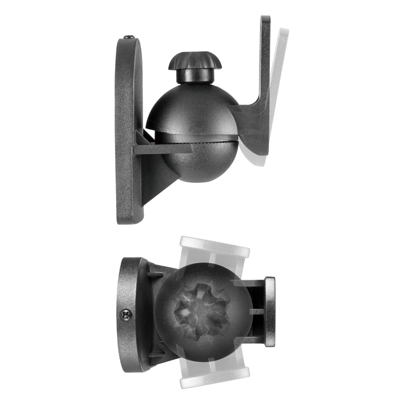 AISENS Soporte Universal De Pared Giratorio E Inclinable Para Altavoces, Negro