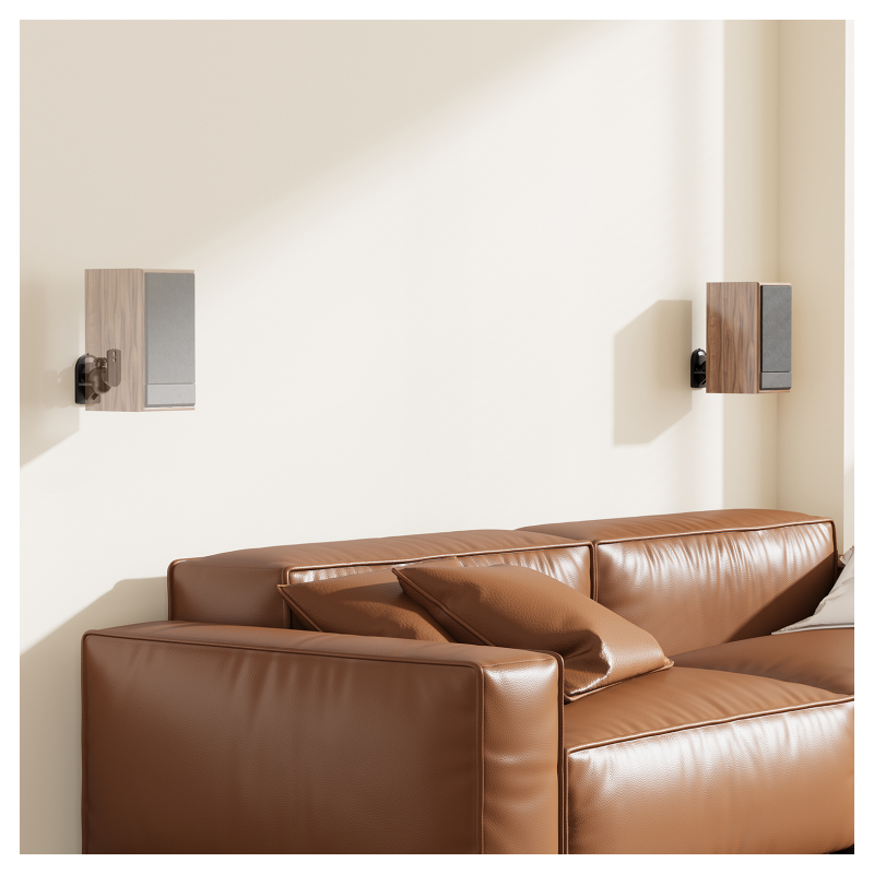 AISENS Soporte Universal De Pared Giratorio E Inclinable Para Altavoces, Negro