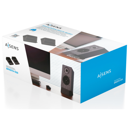 AISENS Soporte Universal De Sobremesa Para Altavoces, Negro