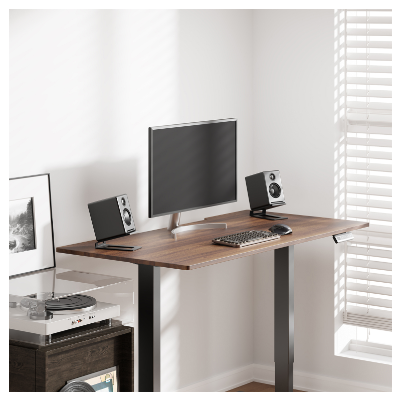 AISENS Soporte Universal De Sobremesa Para Altavoces, Negro