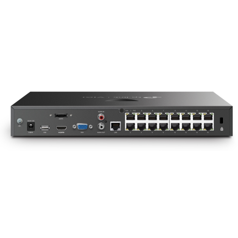 TP-Link VIGI NVR2016H-16P Grabadore de vídeo en red (NVR) Negro