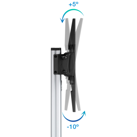 TooQ Hera Soporte de Suelo de Aluminio con Ruedas para Pantalla 37″-86″