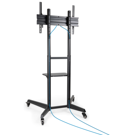 TooQ RAMSÉS Soporte de Suelo con Ruedas para Pantallas 37″- 70″, Negro