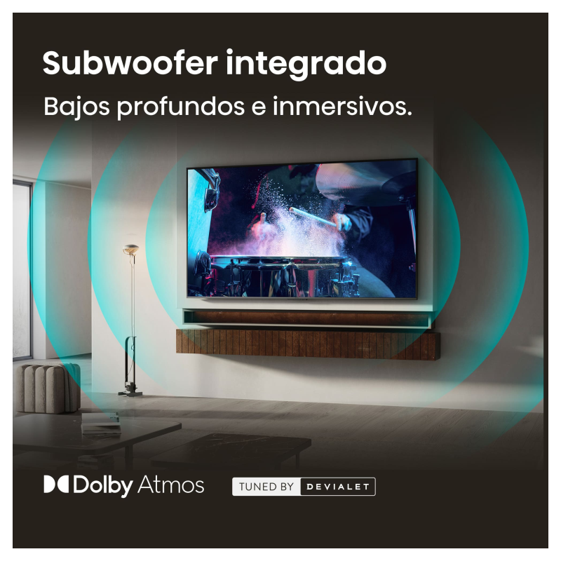 Hisense 55E8S Televisor 139,7 cm (55″) 4K Ultra HD Smart TV Wifi Gris 400 cd / m²