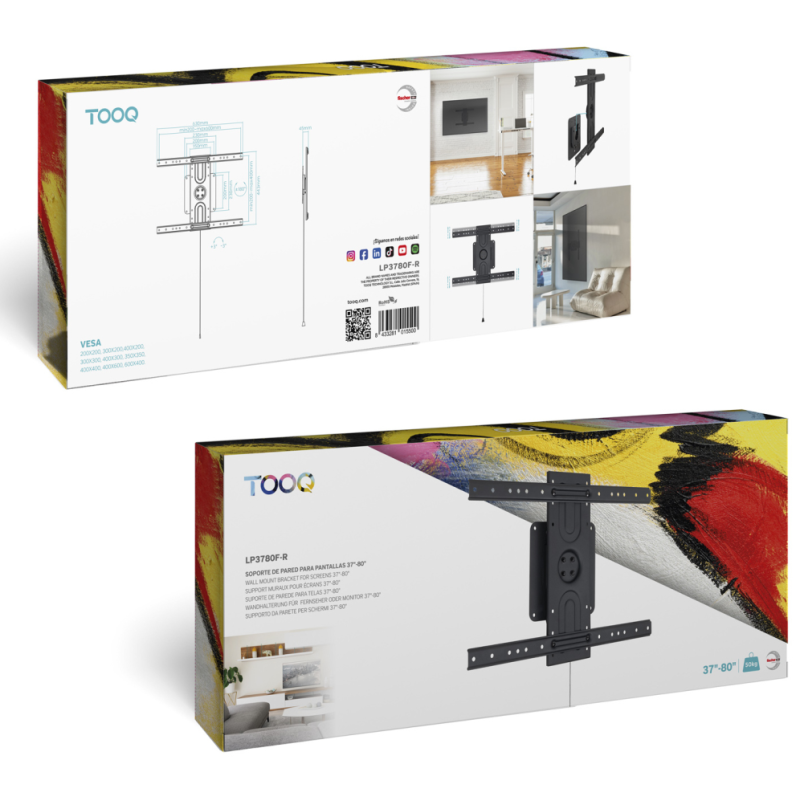 TooQ LP3780F-R soporte para TV 2,03 m (80″)