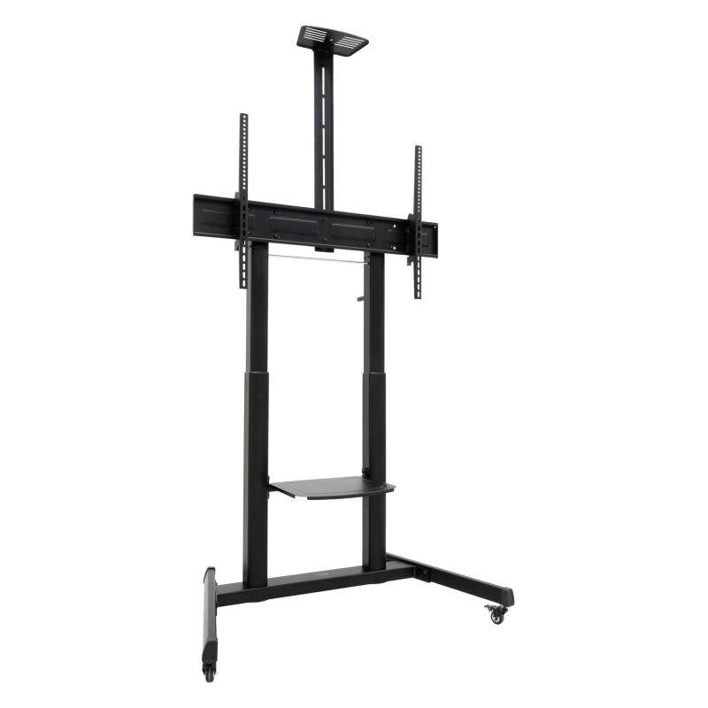 TooQ “AQUILES” Soporte de Suelo con Ruedas con Regulación de Altura para Pantallas 60″-100″, Negro