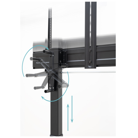 TooQ “AQUILES” Soporte de Suelo con Ruedas con Regulación de Altura para Pantallas 60″-100″, Negro