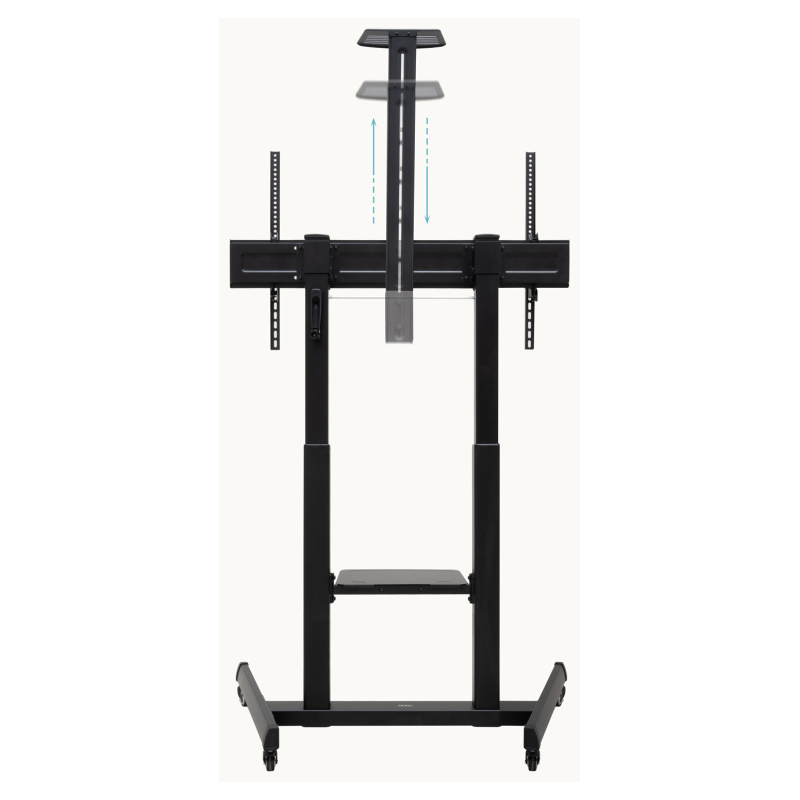 TooQ “AQUILES” Soporte de Suelo con Ruedas con Regulación de Altura para Pantallas 60″-100″, Negro