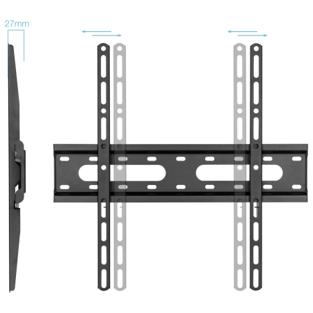 TooQ Soporte Fijo de pared para pantallas 32″- 70″, Negro